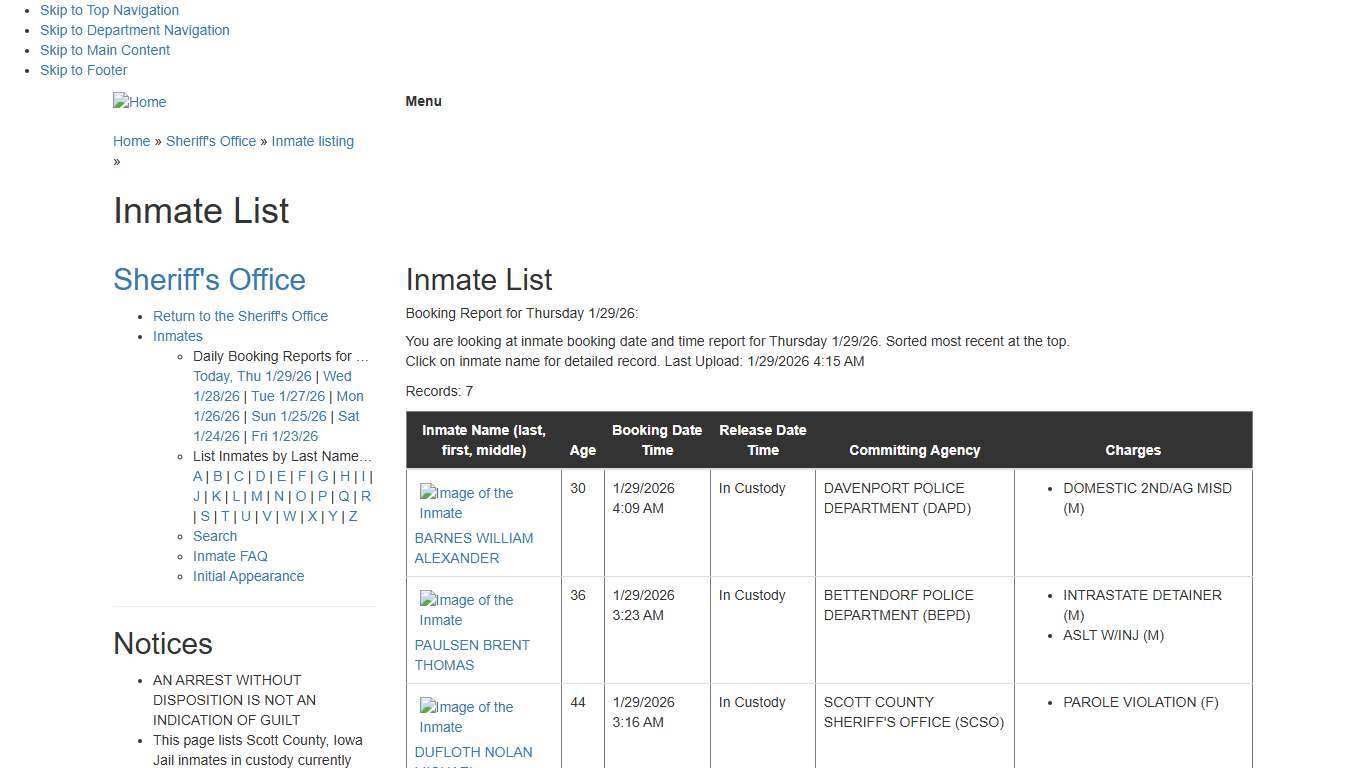 Inmate List